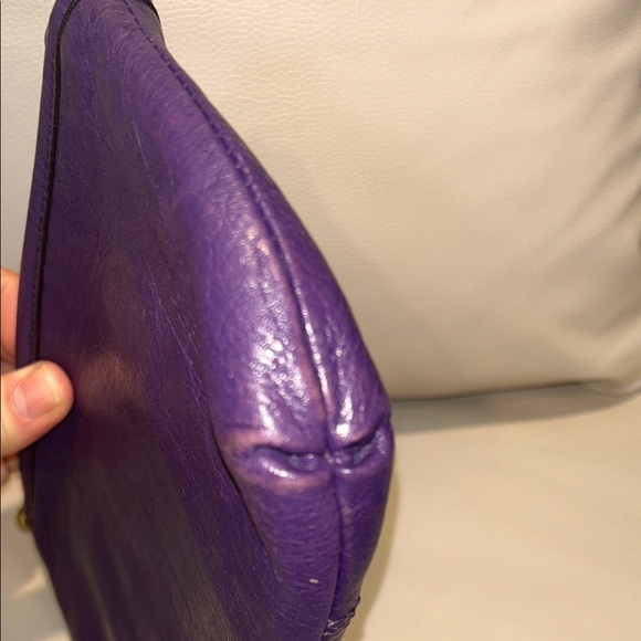 Coach Deep Purple Leather Wristlet - Picture 6 of 10